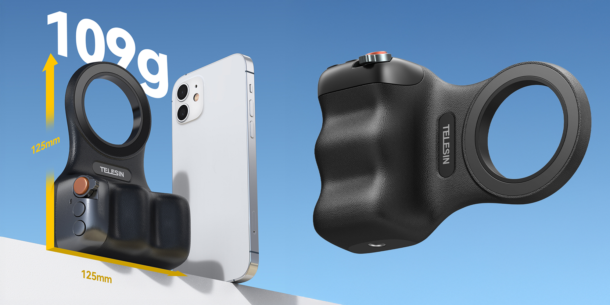 Uchwyt magnetyczny Telesin P5-MP-001BK do smartfonów - czarny